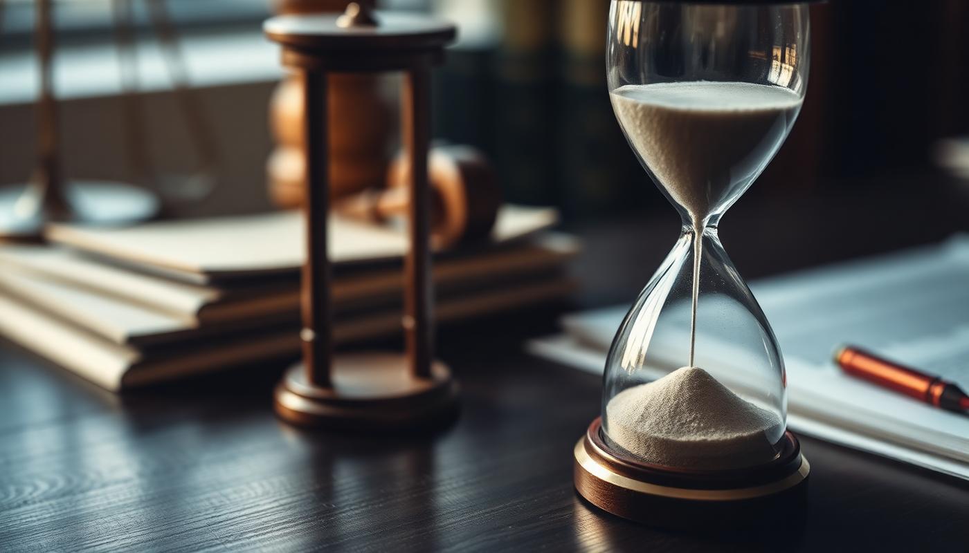 Sablier symbolisant les délais d'expulsion