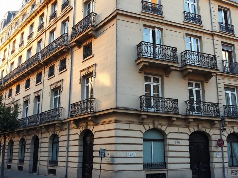 Immeuble haussmannien dans le 18e arrondissement de Paris