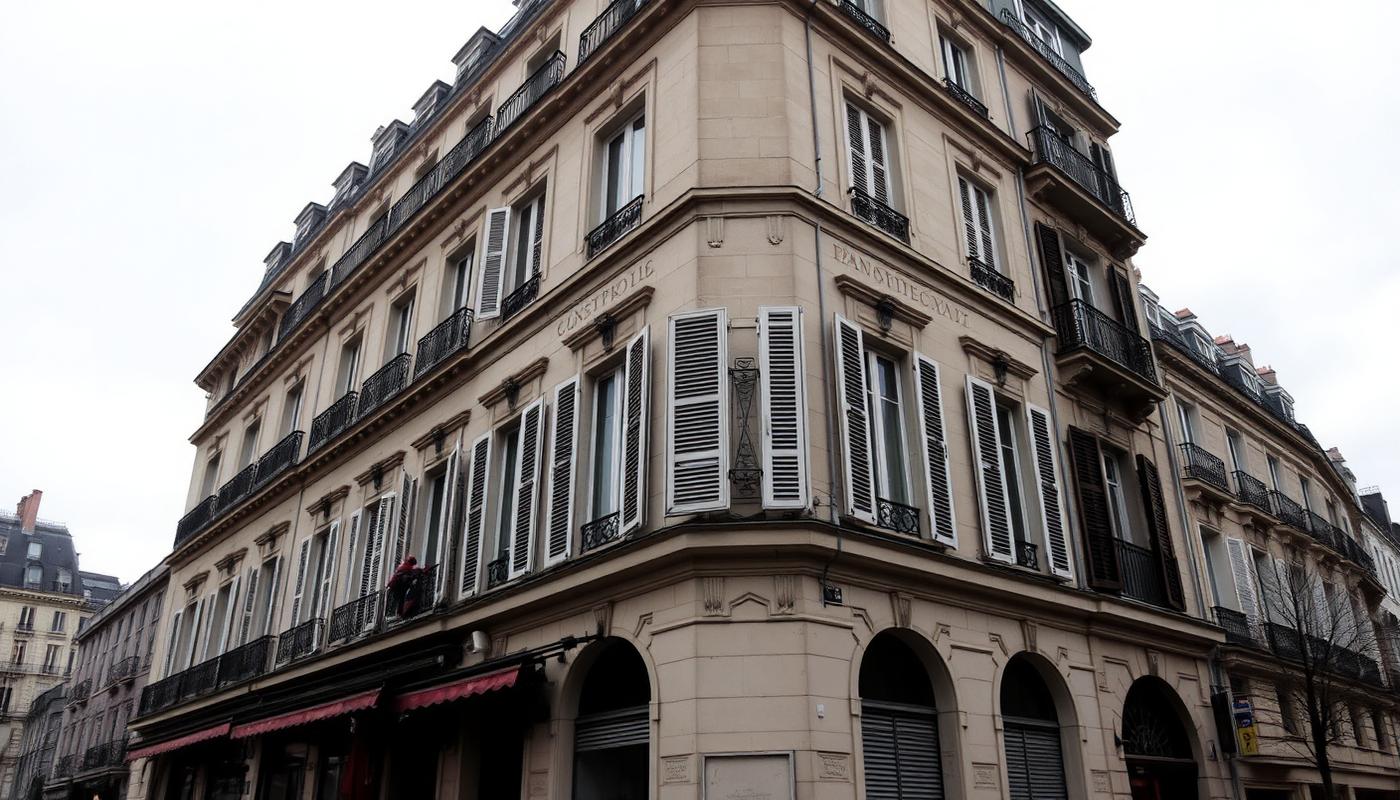 Immeuble résidentiel vu de l'extérieur